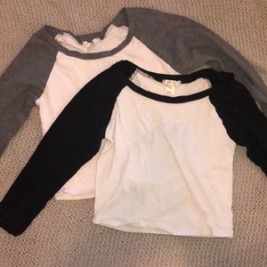 Baseball crop tees